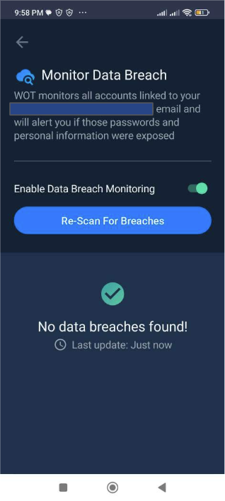 Data Breach Monitoring - Mobile